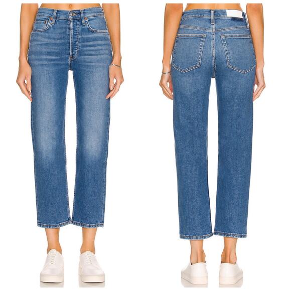 Re/Done 70s Stovepipe Jean Dusted Blue - Picture 1 of 10
